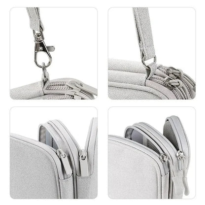Bolsa organizadora portátil para almacenamiento de productos digitales de viaje, bolsa multicapa para cables de auriculares, bolsa para cargar cables de datos USB