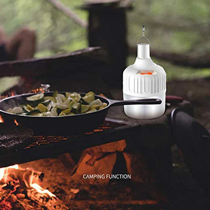 Bombilla LED nocturna recargable e impermeable, luz de emergencia regulable, para exteriores, barbacoa, tienda de campaña, patio y jardín.