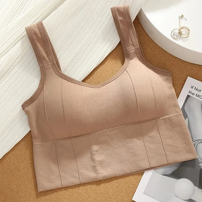 Sujetador deportivo transpirable y antisudor para mujer, sin costuras, para yoga, a prueba de golpes, push up, para gimnasio y entrenamiento