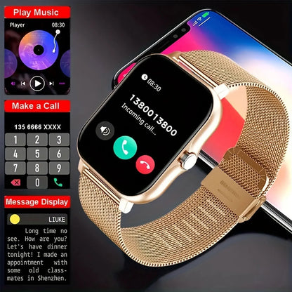 Reloj inteligente, llamadas/marcación inalámbrica, modo multideporte, múltiples alertas de aplicaciones, compatible con iPhone/Android