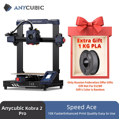 Impresora 3D ANYCUBIC Kobra 2 Pro FDM Velocidad máxima de impresión de 500 mm/s con dimensiones de impresión de 9,8 x 8,7 x 8,7 pulgadas LeviQ 2.0