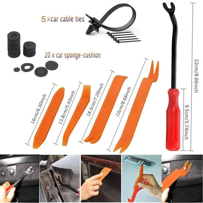 Kit de clips de sujeción para automóvil, remaches para guardabarros, 30 herramientas, remaches para carrocería, remaches, parachoques, molduras de puertas y paneles.