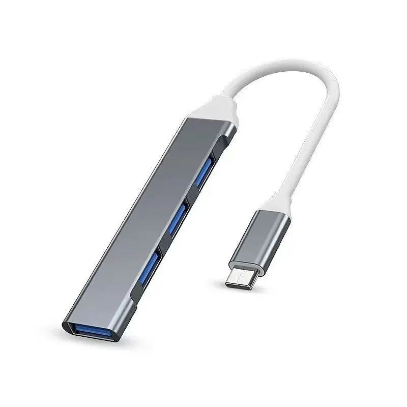 Aumente su productividad con este concentrador USB C 4 en 1: compatible con MacBook, Mac Pro, Mac Mini, iMac, Surface Pro, XPS, PC, Fla