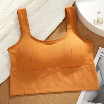 Sujetador deportivo transpirable y antisudor para mujer, sin costuras, para yoga, a prueba de golpes, push up, para gimnasio y entrenamiento