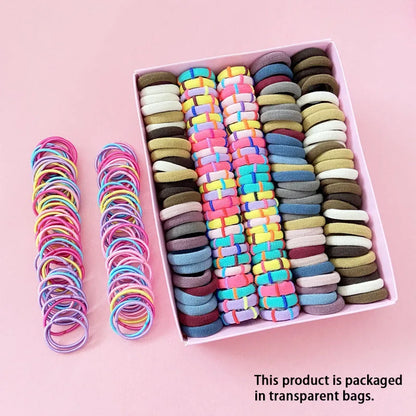 Juego de combinación de pinzas para el cabello con banda elástica para niños, círculo para el cabello de bebé, accesorio para el cabello con pinza de borde para niña, cuerda para el cabello de princesa bebé.