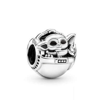 Charms de Disney Stitch Marvel Rescuer Star Wars para pulsera Pandora original de plata de ley 925, collar para mujer, joyería