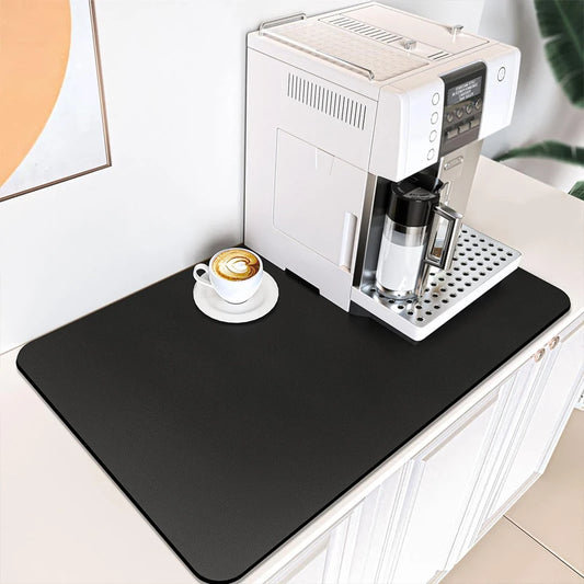 Tapete absorbente y drenante para secar platos y cuencos, con base antideslizante y resistente al calor.