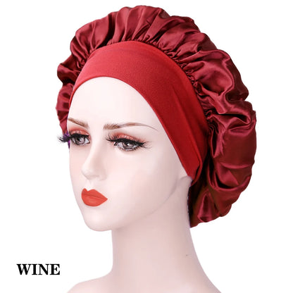 Gorro de seda redondo para dormir, gorro de ducha para mujer, accesorio para el cabello, productos de baño, gorro para el cabello, 1 unidad