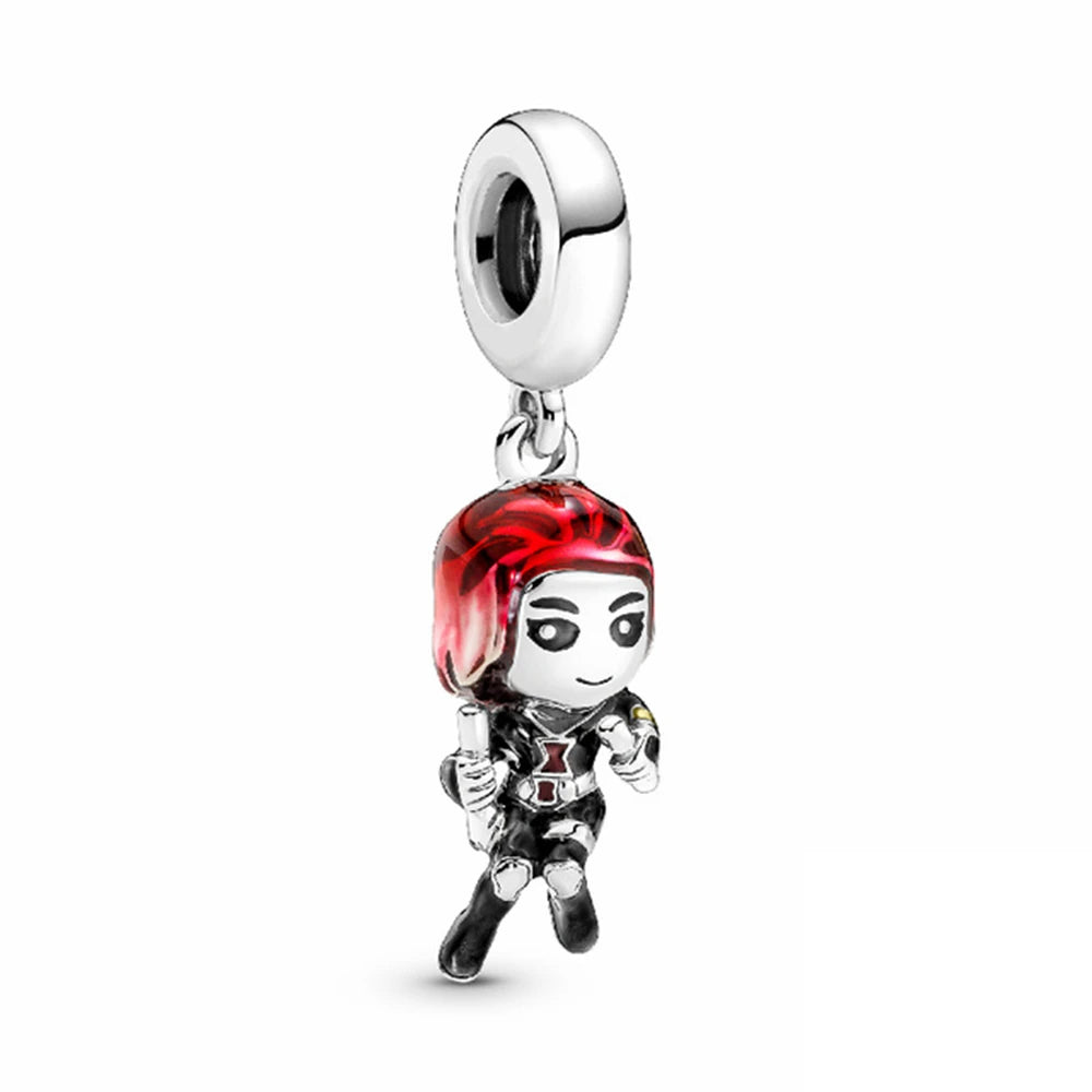 Charms de Disney Stitch Marvel Rescuer Star Wars para pulsera Pandora original de plata de ley 925, collar para mujer, joyería