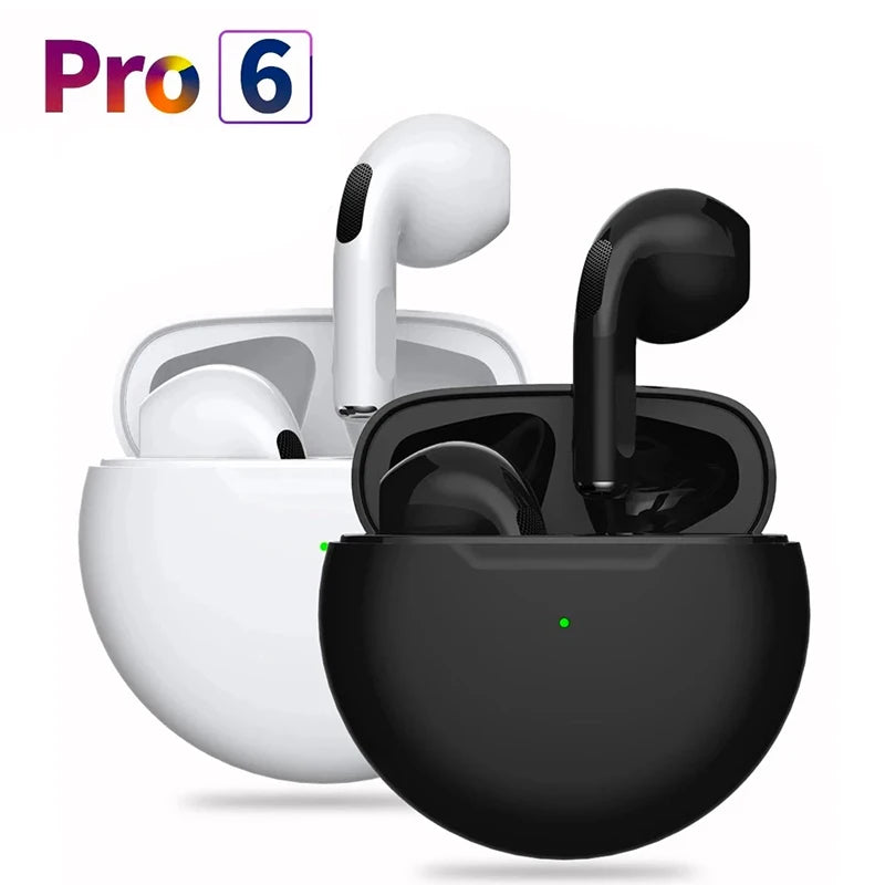 # Pro6 Wireless Bluetooth Headphones Tws Earphones Mini Heaset with Charging Case Waterproof Earbuds