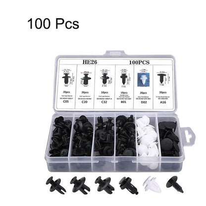 Kit de clips de sujeción para automóvil, remaches para guardabarros, 30 herramientas, remaches para carrocería, remaches, parachoques, molduras de puertas y paneles.