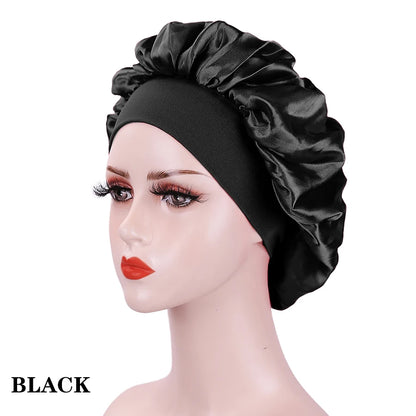 Gorro de seda redondo para dormir, gorro de ducha para mujer, accesorio para el cabello, productos de baño, gorro para el cabello, 1 unidad