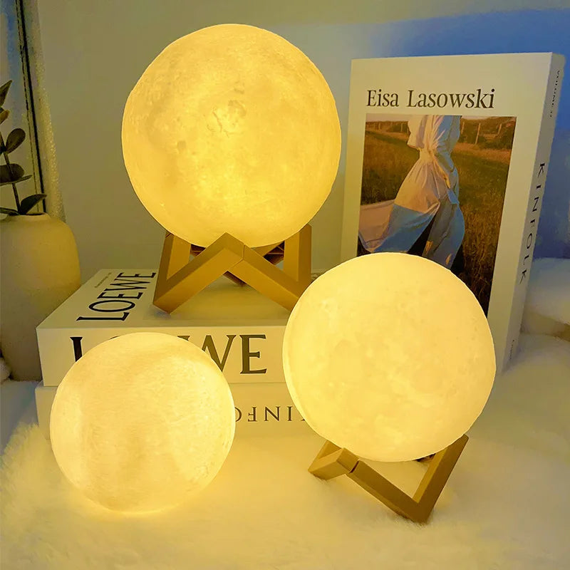 Paquete de materiales pintados a mano para luz de luna del Día del Niño, actividades para padres e hijos, luz de noche del planeta