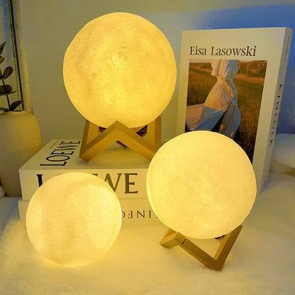Paquete de materiales pintados a mano para luz de luna del Día del Niño, actividades para padres e hijos, luz de noche del planeta