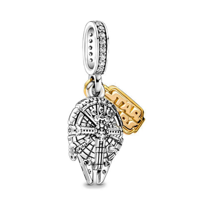 Charms de Disney Stitch Marvel Rescuer Star Wars para pulsera Pandora original de plata de ley 925, collar para mujer, joyería