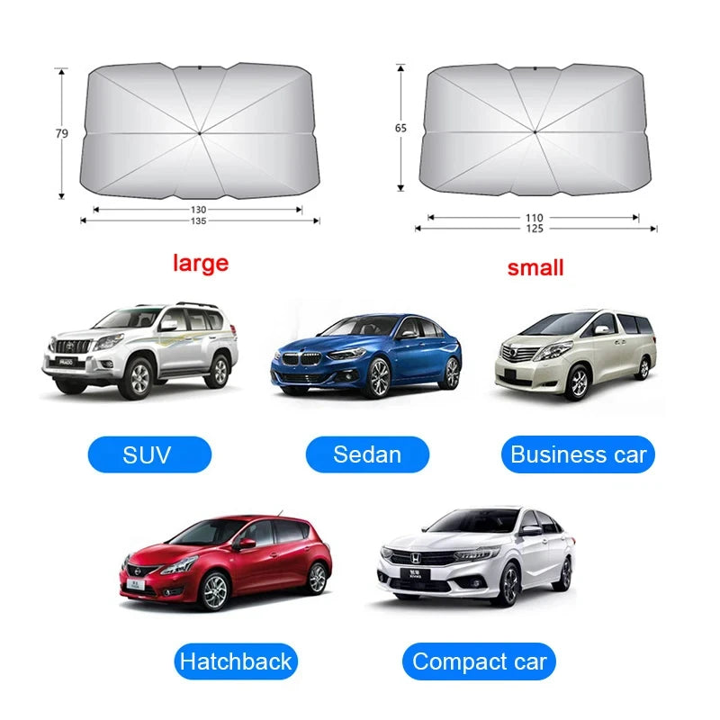 Parasol para coche, sombrilla para ventana delantera de coche, visera de verano, protección para parabrisas interior de coche, accesorio plegable