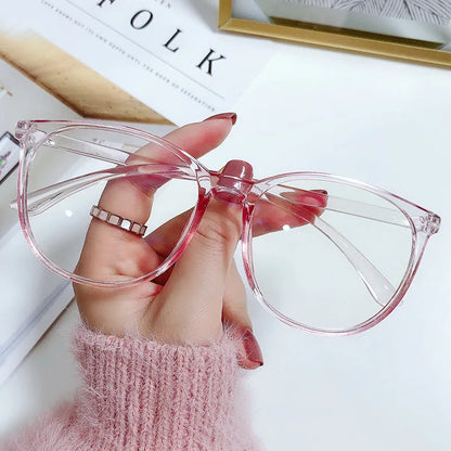 Nuevas gafas de lectura con montura grande y antiluz azul, estilo fresco y sencillo.