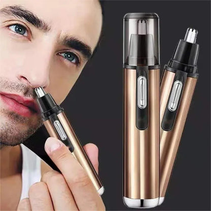 Recortador de vello nasal, afeitadora de vello nasal, recortador de vello nasal y de orejas, sin dolor, batería eléctrica, afeitadora de vello nasal para hombres, tijeras para vello nasal para hombres