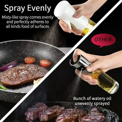 Botella pulverizadora de aceite de 200/300 ml para cocinar, pulverizador de aceite de oliva para barbacoa, herramienta para picnic