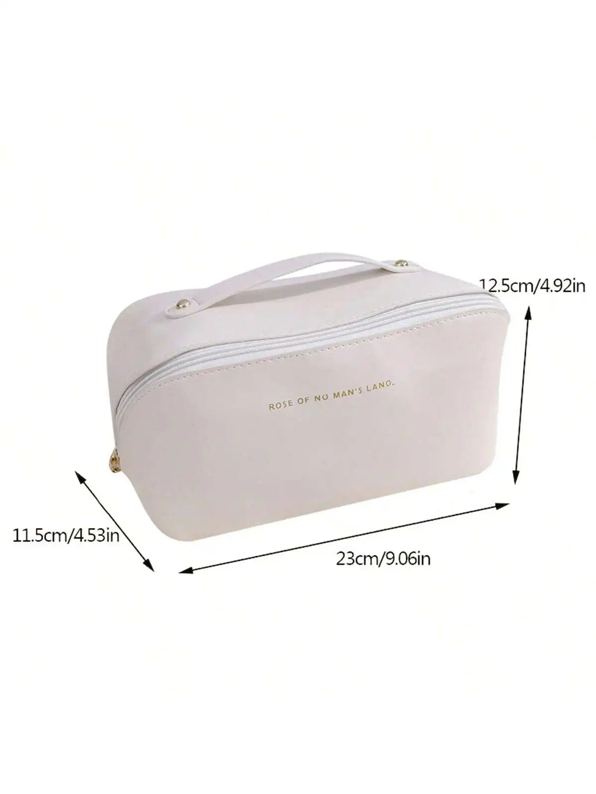 Bolsa de maquillaje de viaje portátil, impermeable, con almohada de cuero PU para mujer, bolsa de maquillaje de mano para que las mujeres la lleven.