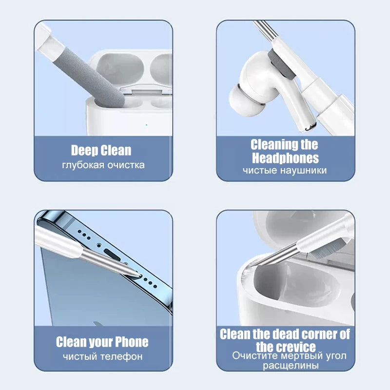 Bluetooth Earphones Cleaning Tool for Airpods Pro 3 2 1 Durable Earbuds Case Cleaner Kit Clean Brush Pen for Xiaomi Airdots 3Pro