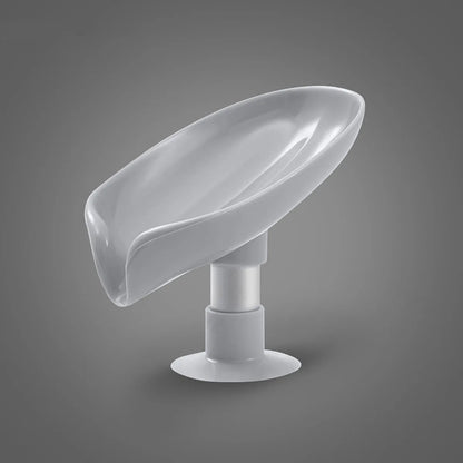 Jabonera con forma de hoja, escurridor, accesorio de baño, jabonera con ventosa, bandeja para jabonera, contenedor de jabón para baño