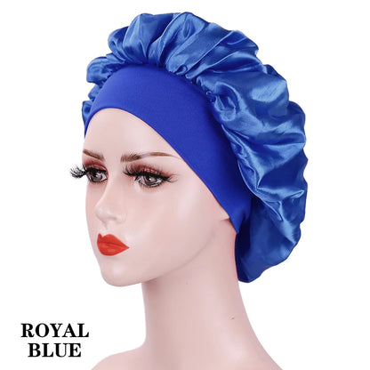 Gorro de seda redondo para dormir, gorro de ducha para mujer, accesorio para el cabello, productos de baño, gorro para el cabello, 1 unidad