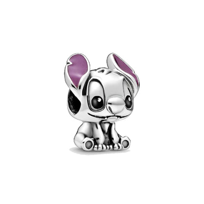 Charms de Disney Stitch Marvel Rescuer Star Wars para pulsera Pandora original de plata de ley 925, collar para mujer, joyería
