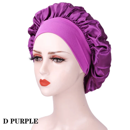 Gorro de seda redondo para dormir, gorro de ducha para mujer, accesorio para el cabello, productos de baño, gorro para el cabello, 1 unidad
