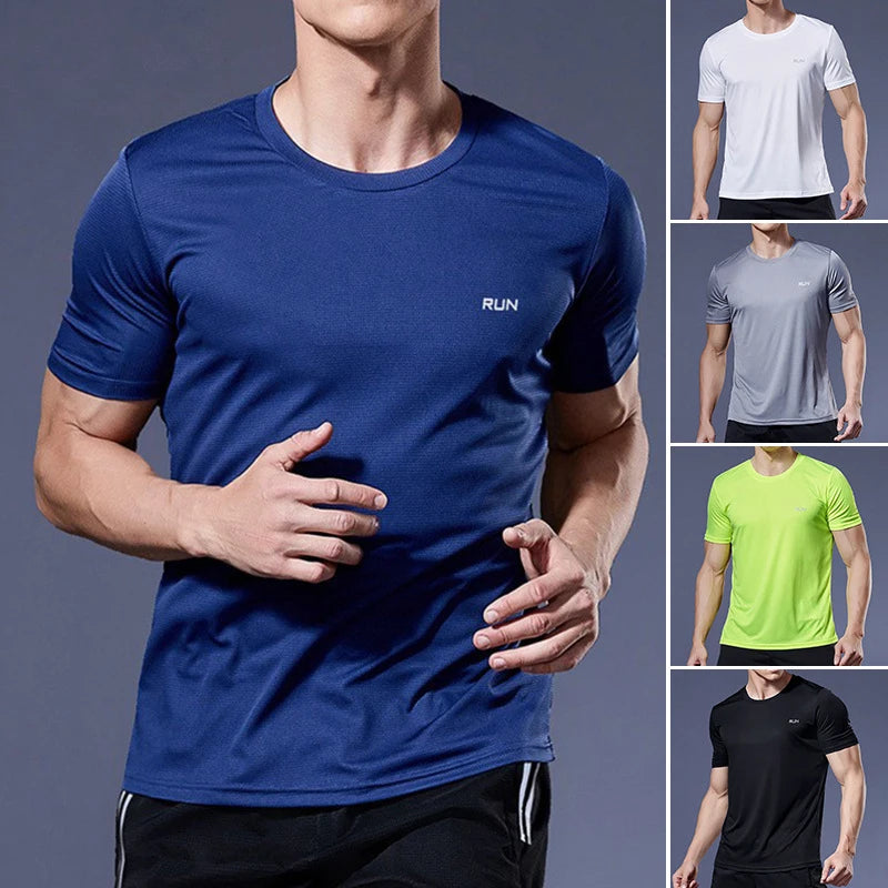 1 Piece Men's Short Sleeve Ultralight Athletic T-Shirt: Quick Drying Lightweight Performance For Running, Training, Fitness & Gy