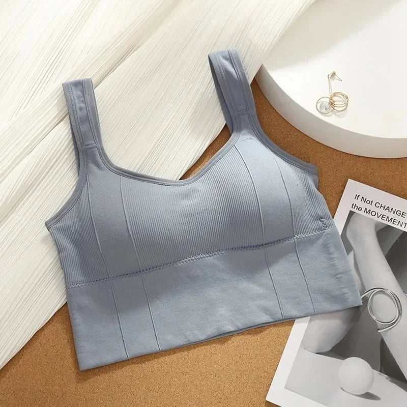 Sujetador deportivo transpirable y antisudor para mujer, sin costuras, para yoga, a prueba de golpes, push up, para gimnasio y entrenamiento