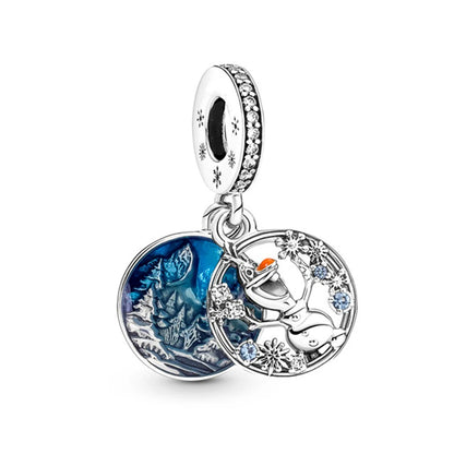 Charms de Disney Stitch Marvel Rescuer Star Wars para pulsera Pandora original de plata de ley 925, collar para mujer, joyería