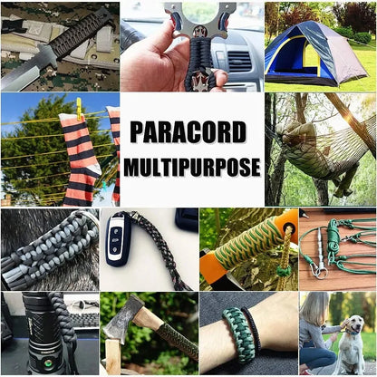 Cuerda de paracaídas táctica militar de 7 hebras y 4 mm, 550 unidades, para acampar, supervivencia al aire libre, pulsera de cuerda DIY.