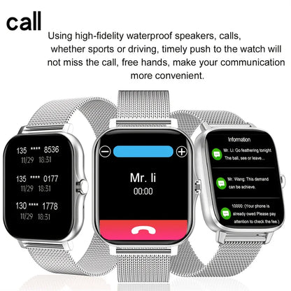Reloj inteligente, llamadas/marcación inalámbrica, modo multideporte, múltiples alertas de aplicaciones, compatible con iPhone/Android