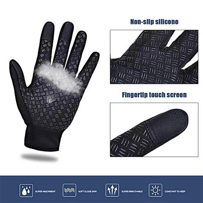 Guantes de invierno para hombre, impermeables, resistentes al viento, fríos, para snowboard, motocicleta, conducción, cálidos, con cremallera y pantalla táctil.