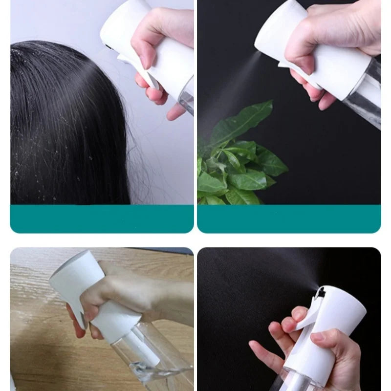 Botella pulverizadora portátil multifuncional de 200-500 ml, dispensador de líquido para peinar el cabello y limpiar plantas.