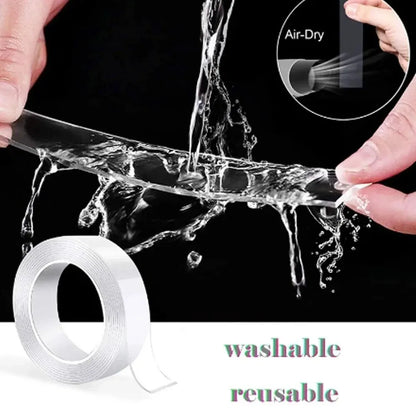 Cinta adhesiva de doble cara superfuerte, antideslizante, impermeable, transparente, para cocina y baño.