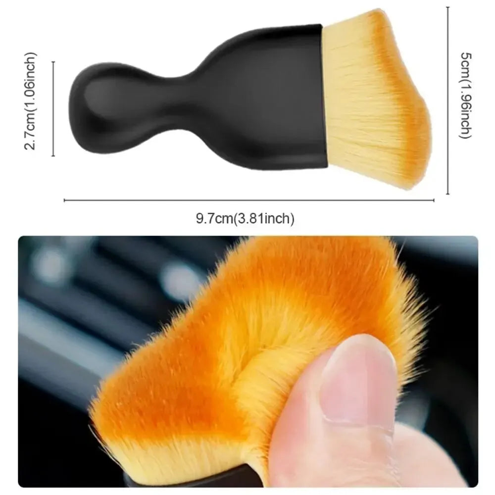 2 cepillos suaves para barrer el polvo del interior del coche, herramienta para lavar el coche, cepillo para el polvo del coche, cepillo de limpieza Trend