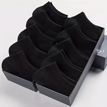 10/40 pares de calcetines náuticos para hombre, deportivos, de negocios, con absorción del sudor, para verano y otoño, de color liso, antibolitas, versátiles, hasta el tobillo.