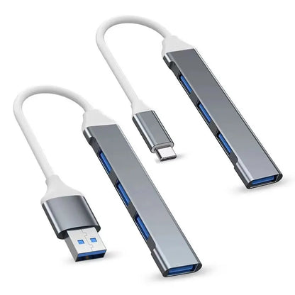 Aumente su productividad con este concentrador USB C 4 en 1: compatible con MacBook, Mac Pro, Mac Mini, iMac, Surface Pro, XPS, PC, Fla
