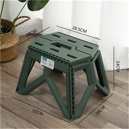 Taburete plegable portátil, banco pequeño grueso, taburete para acampar al aire libre, taburete de puesto, taburete de pesca, taburete bajo portátil de plástico