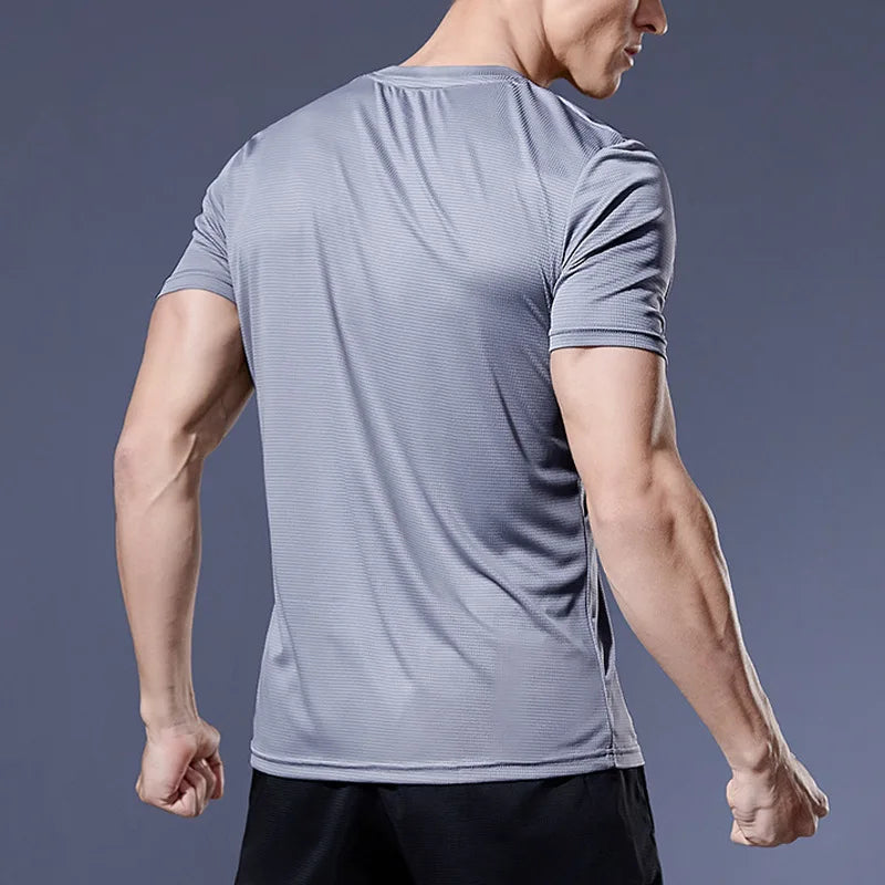 1 Piece Men's Short Sleeve Ultralight Athletic T-Shirt: Quick Drying Lightweight Performance For Running, Training, Fitness & Gy