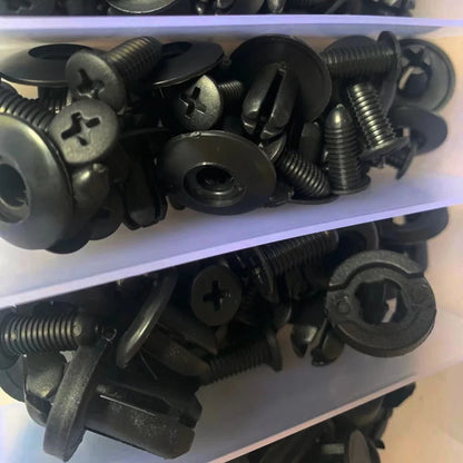 Kit de clips de sujeción para automóvil, remaches para guardabarros, 30 herramientas, remaches para carrocería, remaches, parachoques, molduras de puertas y paneles.