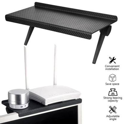 Organizador para el hogar, estante superior ajustable para pantalla de TV, soporte para monitor de computadora, soporte de escritorio para TV, soporte para enrutador, soporte para almacenamiento