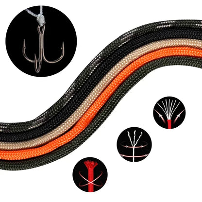 Cuerda de paracaídas táctica militar de 7 hebras y 4 mm, 550 unidades, para acampar, supervivencia al aire libre, pulsera de cuerda DIY.