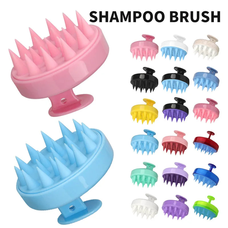 Cepillo de champú de silicona para cabeza, peine masajeador para el cuero cabelludo, para la raíz del cabello, para la picazón, para limpiar el cuero cabelludo a fondo, cepillo de masaje corporal, cepillo de baño