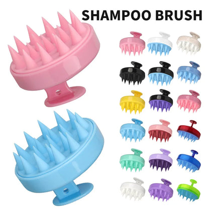 Cepillo de champú de silicona para cabeza, peine masajeador para el cuero cabelludo, para la raíz del cabello, para la picazón, para limpiar el cuero cabelludo a fondo, cepillo de masaje corporal, cepillo de baño