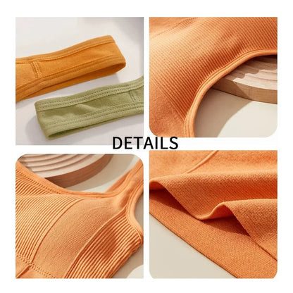 Tops cortos para mujer con sujetador incorporado, sin costuras, sin aros, cómodos, sexys, acolchados, soporte, para yoga, entrenamiento, deportes, tops cortos