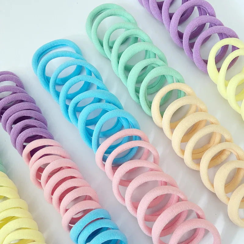 Juego de combinación de pinzas para el cabello con banda elástica para niños, círculo para el cabello de bebé, accesorio para el cabello con pinza de borde para niña, cuerda para el cabello de princesa bebé.