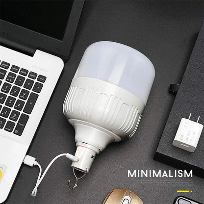 Bombilla LED nocturna recargable e impermeable, luz de emergencia regulable, para exteriores, barbacoa, tienda de campaña, patio y jardín.